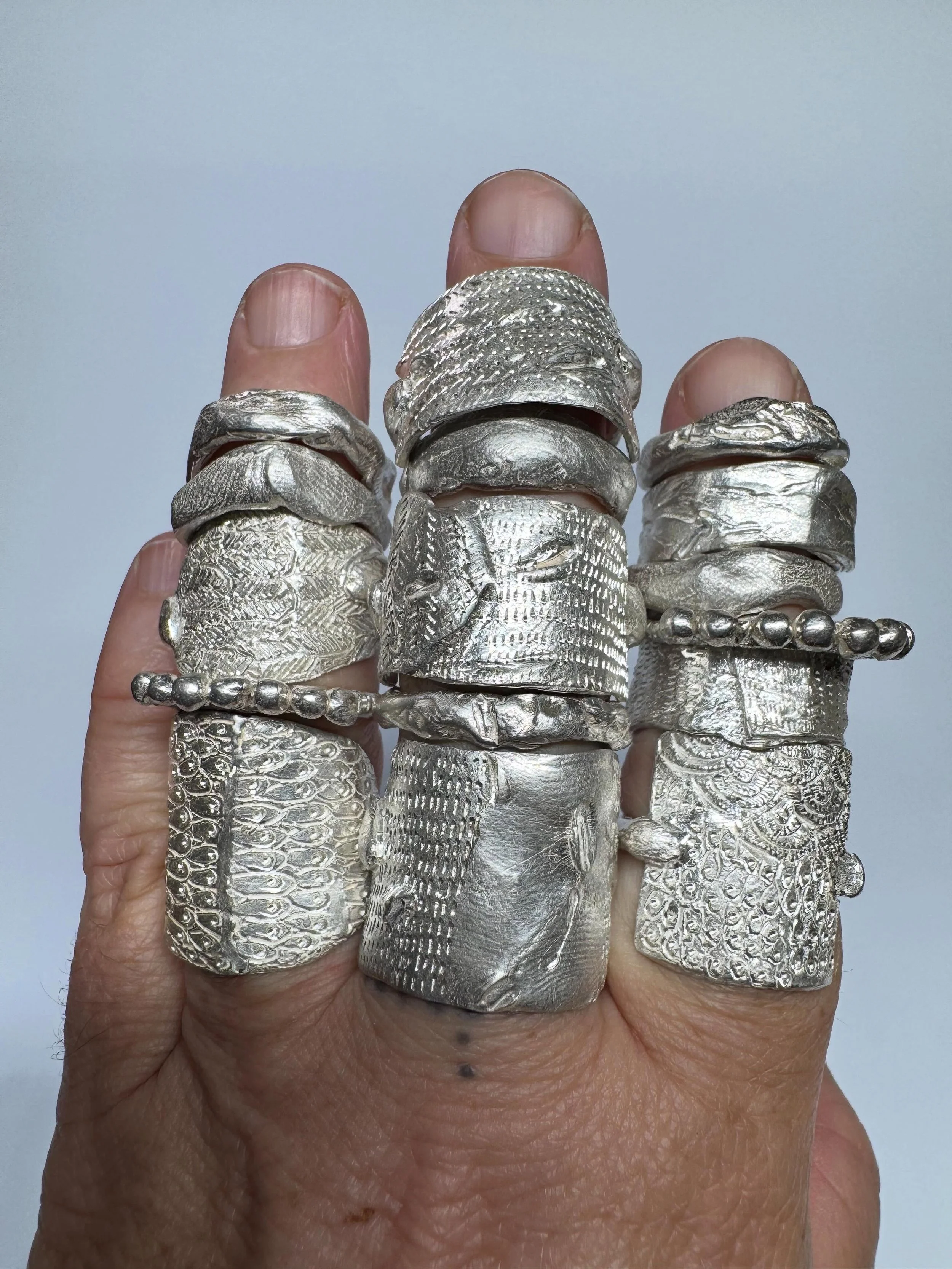 All the rings.

A new collection &lsquo;Raw&rsquo; has gone up on the online store.
Each ring is a &ldquo;one off&rdquo;.
Exploring themes I have been walking around for years.

These rings are only available directly through my studio.

Email info@k