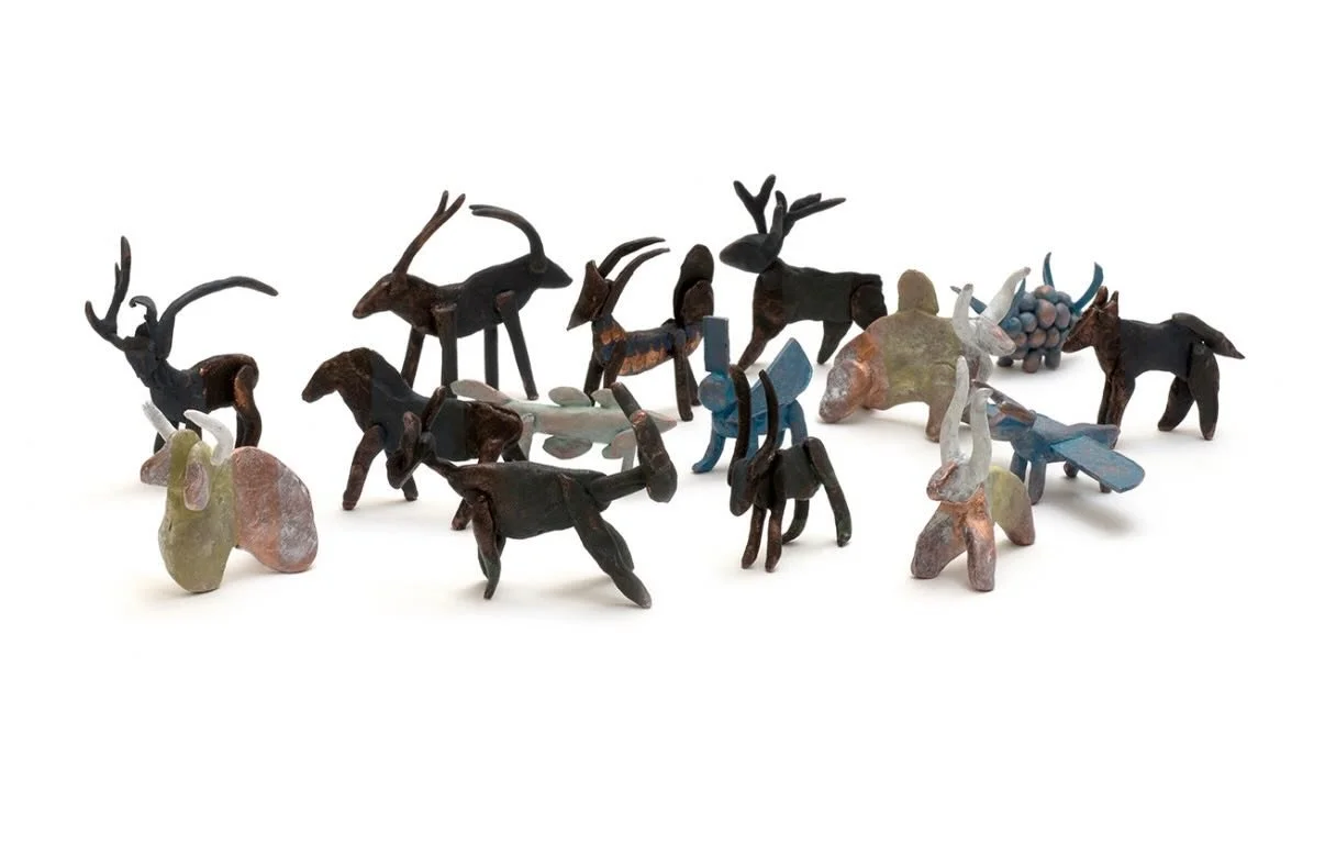 Votives.
Bronze, enamel paint.
Varying widths and height. Tallest 70mm.
Made in 2015. Exhibition, What I saw when I went away

#katherinebowmanjewellery #lostwaxcasting #bronze #paint