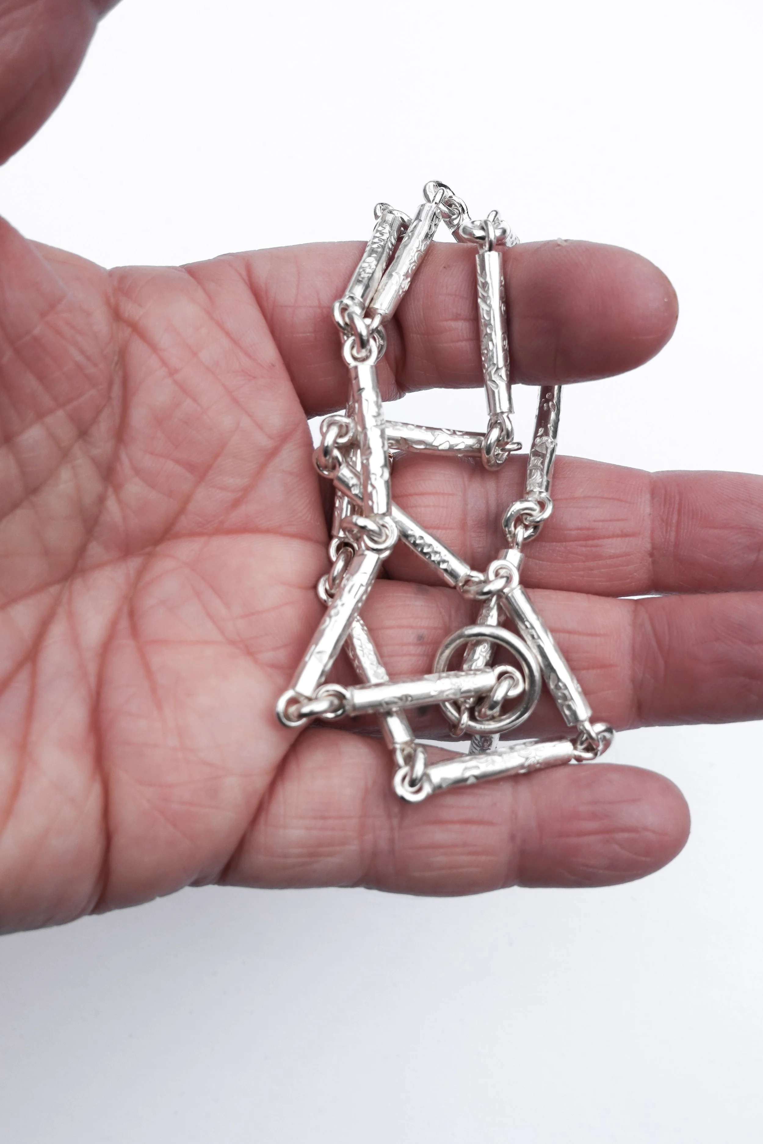New sterling silver handmade necklace.