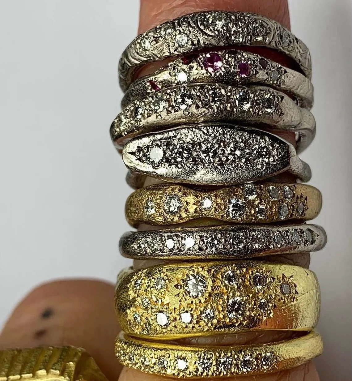 Precious
Hera
Aurora 
Hope
Thin Random
Possibilities 
Wide Random
Possibilities 

All of these ring designs are made to order. Email for further information regarding bespoke process.

#bespoke #melbournejewellery #handmade #uniquejewellery