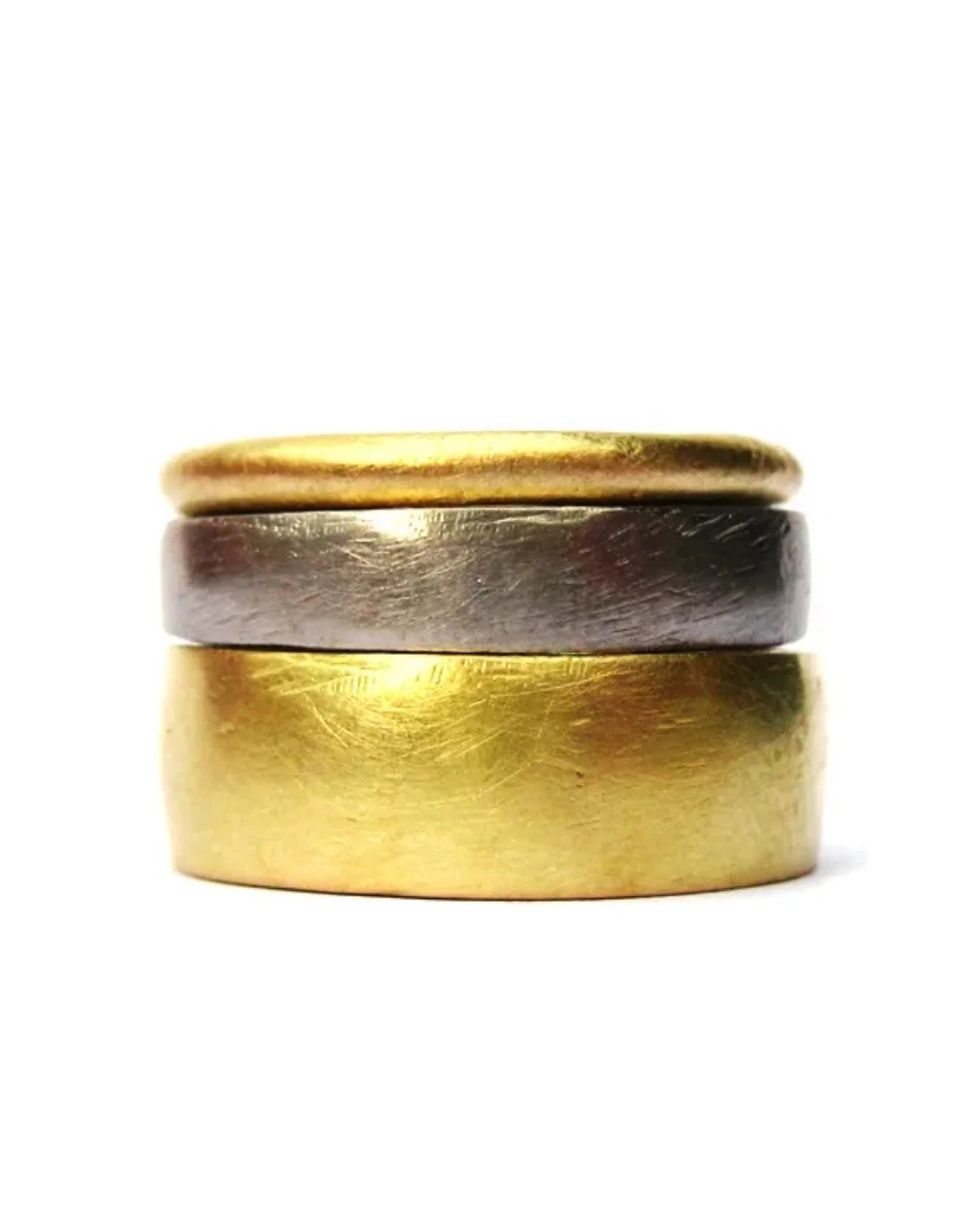 Ring Stack 

(from the top)

18ct yellow gold Round Wedder
18ct white gold Promise ring
18ct yellow gold Prosperity ring

These rings can be custom made in your choice of metal. Email or DM with any questions regarding the bespoke process.

Info@kath
