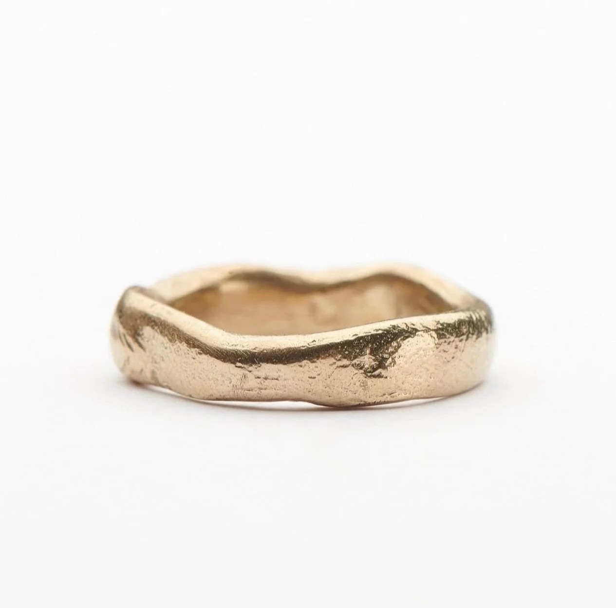 9ct yellow gold Wonkier Wonky Wedder.
Available online are direct through the studio. This ring can be made to order in your size and choice of metal. Email or DM to discuss the bespoke process.

#weddingring #ceremony #gold #uniquejewellery #bespoke