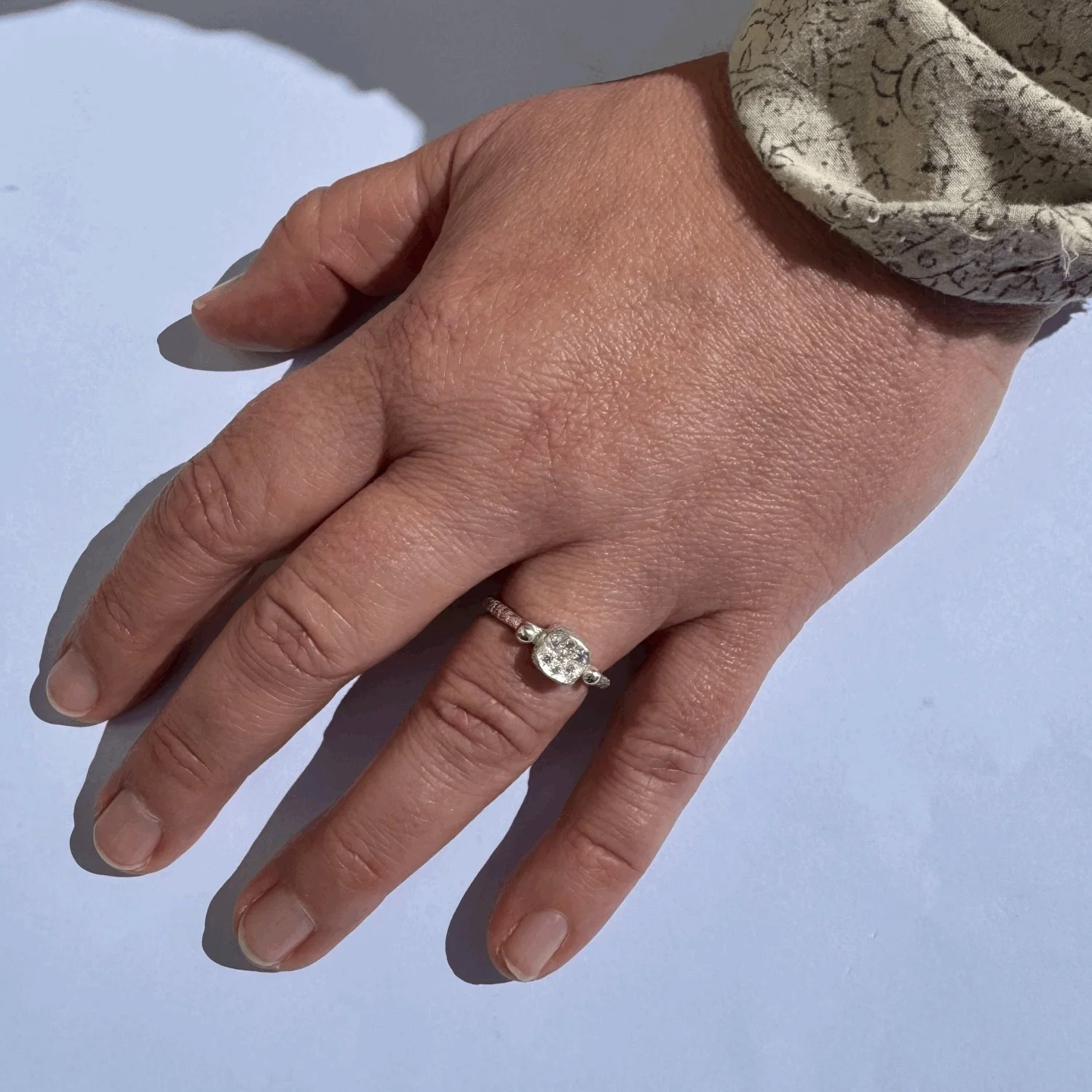 Series of One. #177.
Sterling silver, set with seven diamonds.

#uniquering #diamonds #bespoke #melbournejewellery