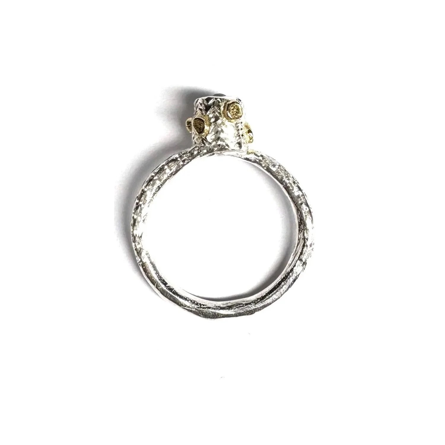 Series of One #173
Sterling silver, 18ct yellow gold ring set with a diamond.

There is one of these rings and it is exclusive to the studio and online store.
This ring can be resized.

#diamondring #handmade #unique #jewellery