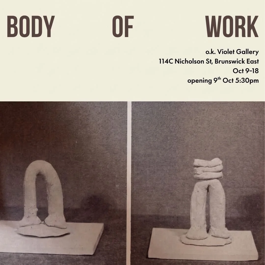I have work in this exhibition at @o.k.violet opening in October.

Many thanks to @karlee for inviting me to be part of this show, it really means a lot to me. I will be exhibiting ceramic work, made this year at @soca

From @o.k.violet :

Body of Wo