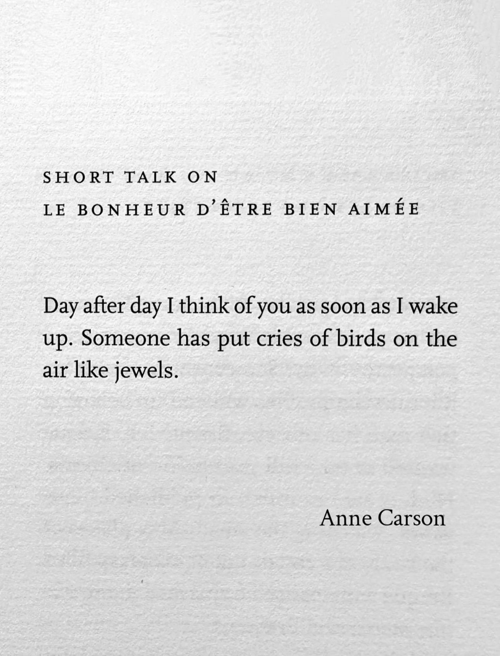 From @poetryisnotaluxury 
#inspiration 

#annecarson #air #like #jewels