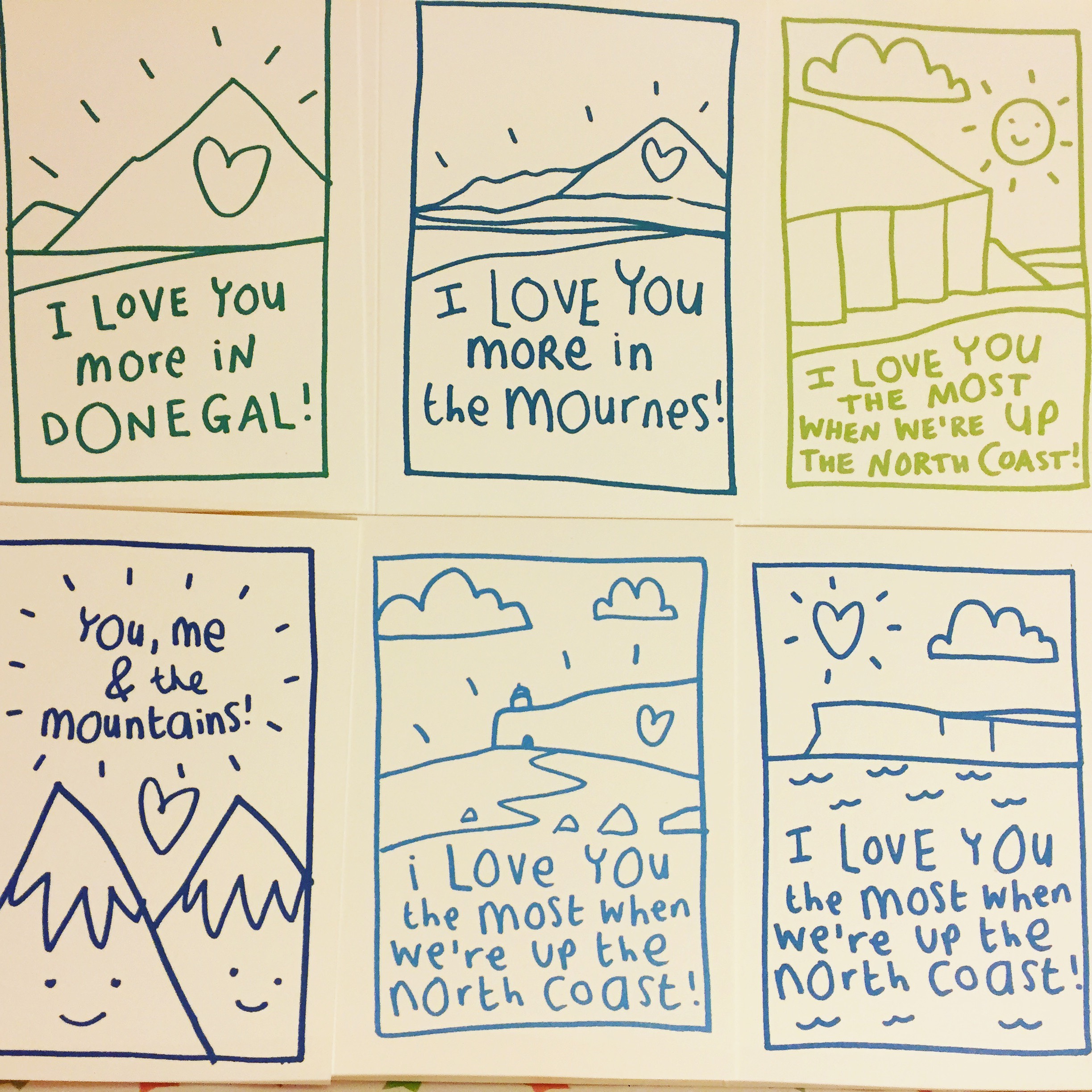 I love donegal/mournes/north coast card