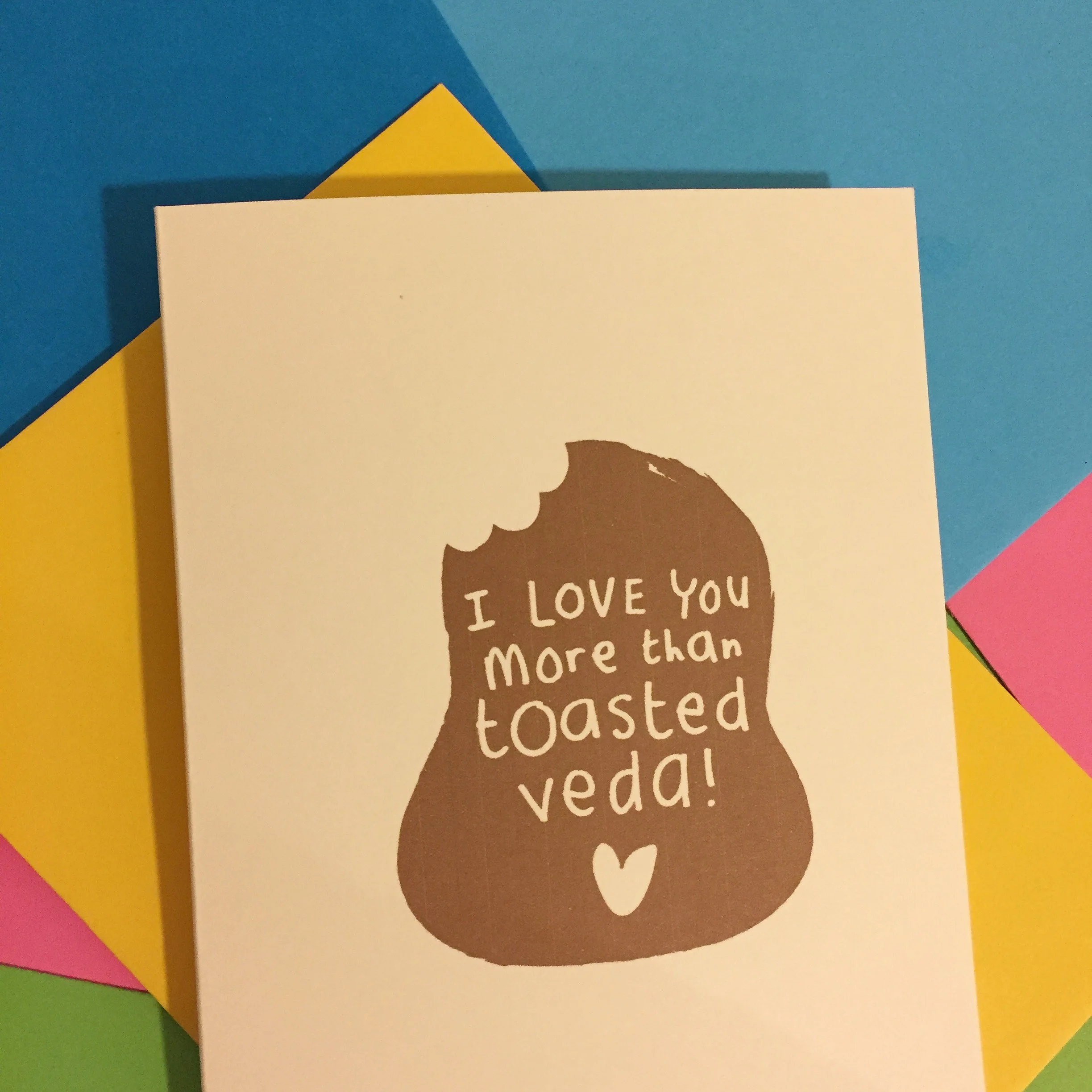veda toasted valentines card