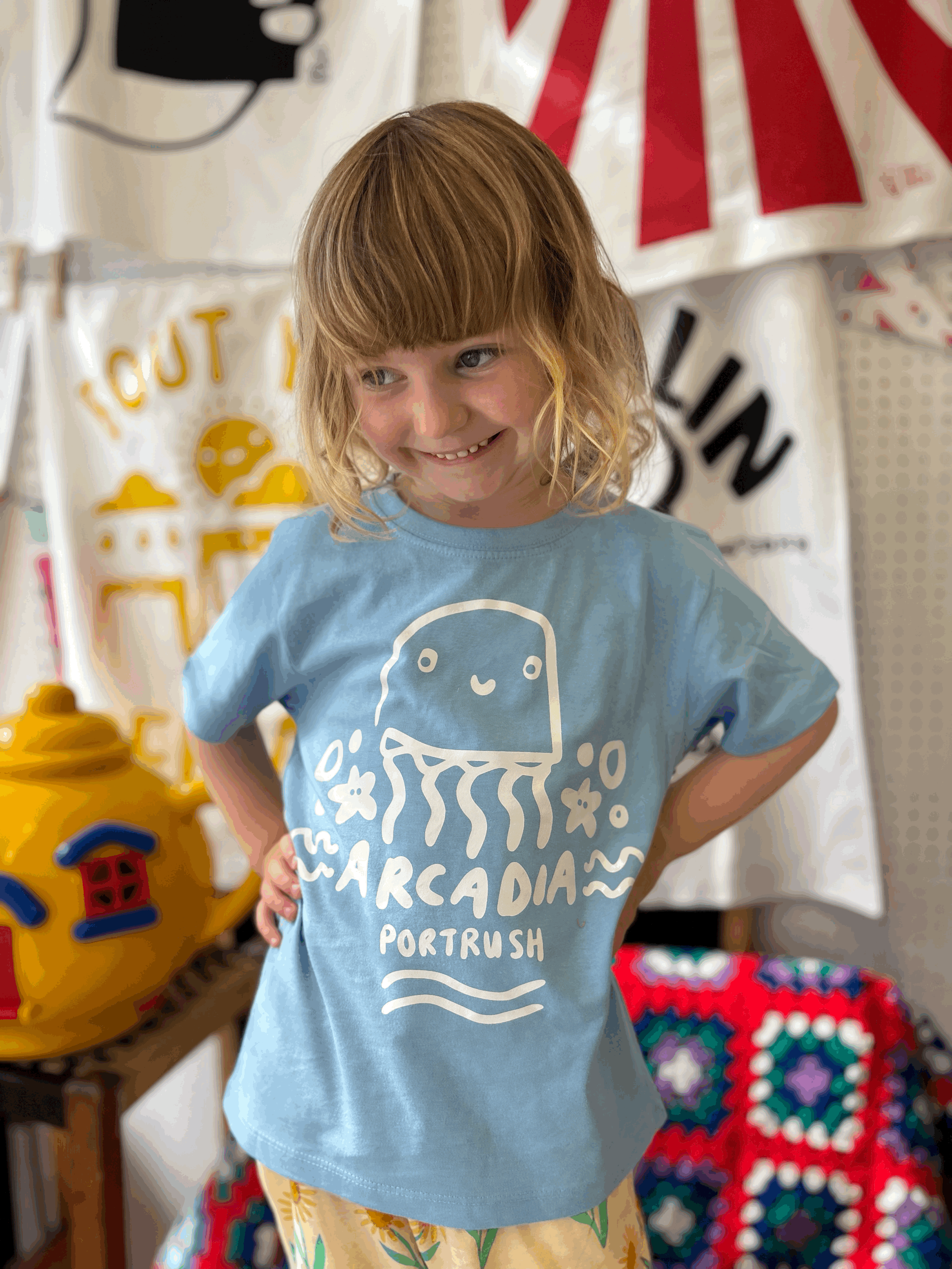 arcadia jellyfish kids tee
