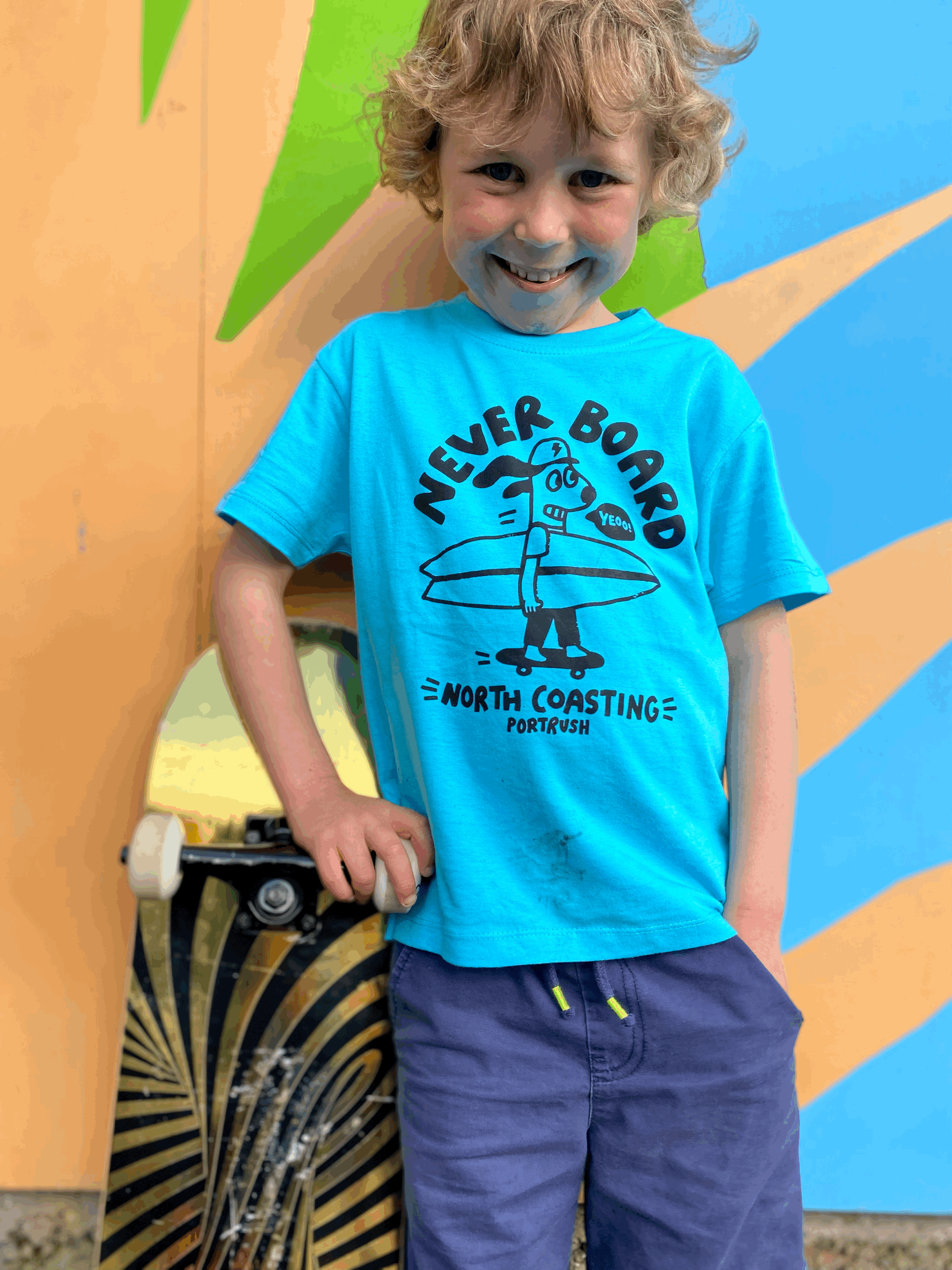 never board kids tee