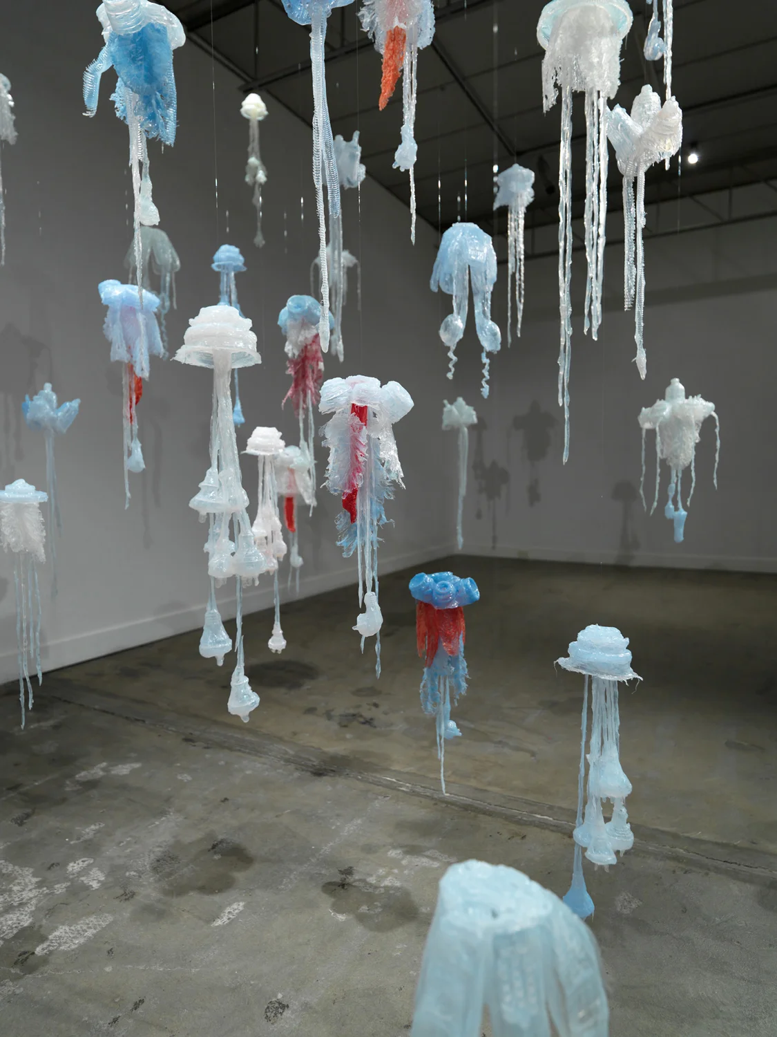 Smack (detail), Penelope Davis, Nellie Castan Gallery (VIC) 2011, silicone, nylon thread
