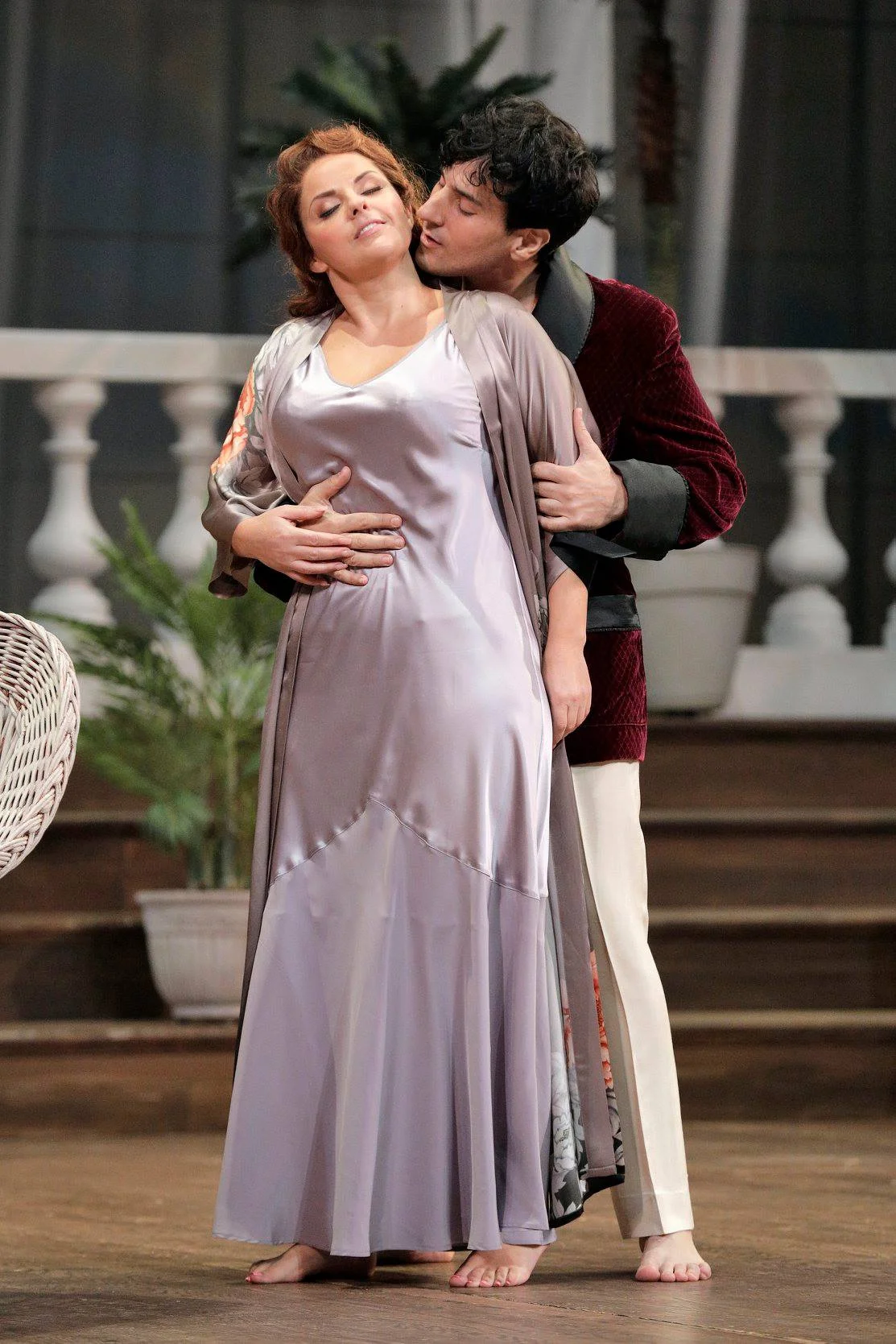 Leonardo Capalbo and Celine Byrne in a scene from La rondine