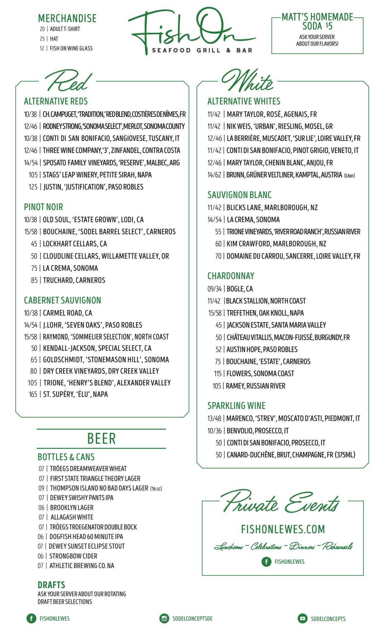 Fish On Menu See Our Menu | Seafood in Lewes, DE | Fish On