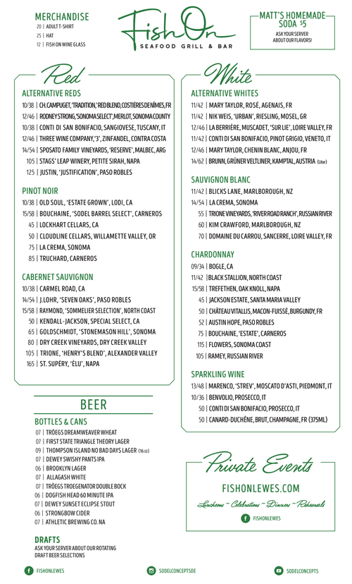 See Our Menu | Seafood in Lewes, DE | Fish On