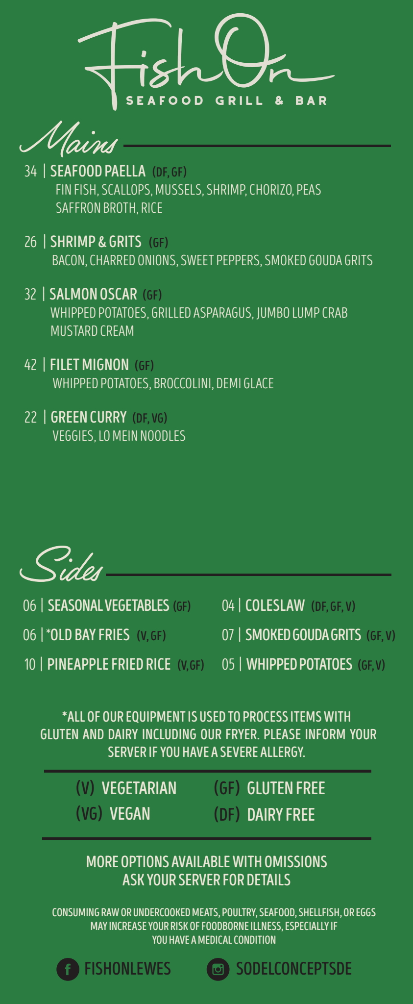 See Our Menu | Seafood in Lewes, DE | Fish On
