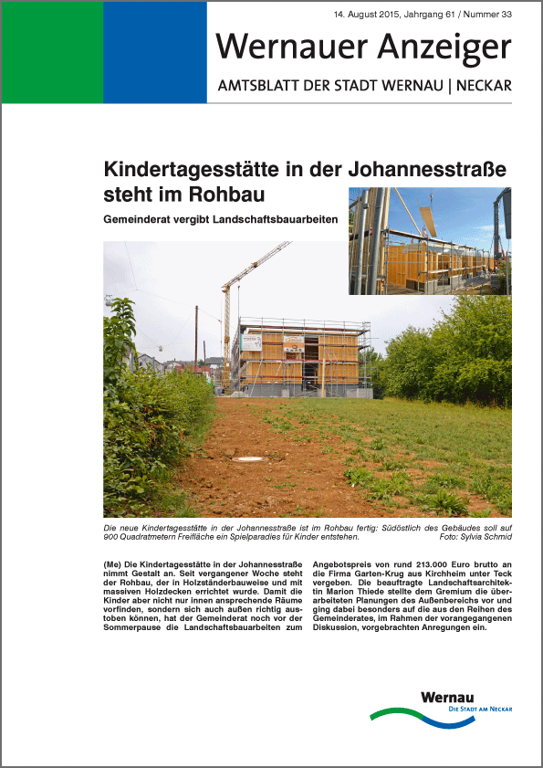 „Wernauer Anzeiger“ Amtsblatt der Stadt Wernau am Neckar