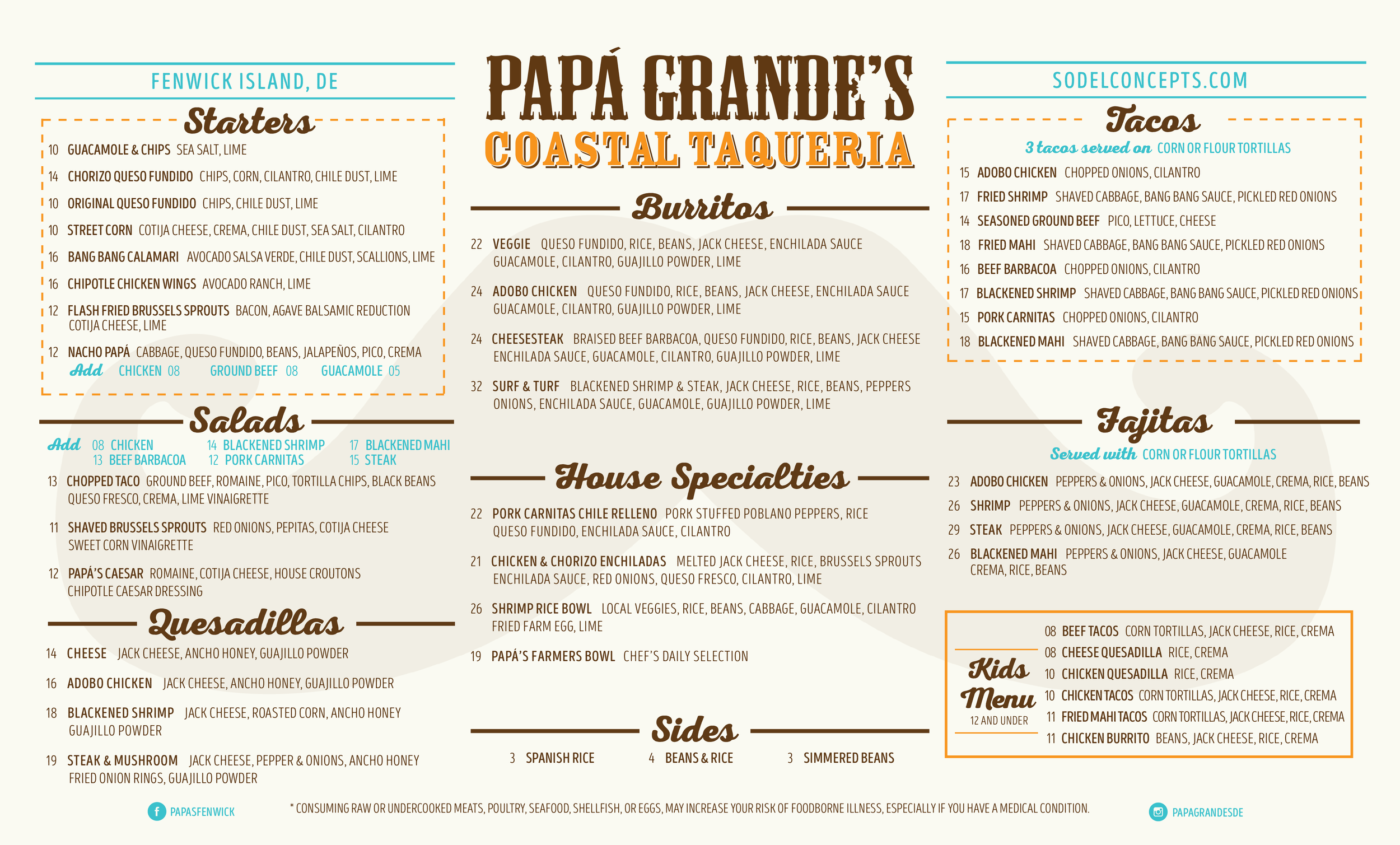 Papa's (Our Menu)