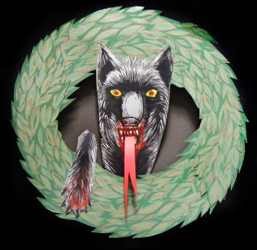 Wolf pop out print