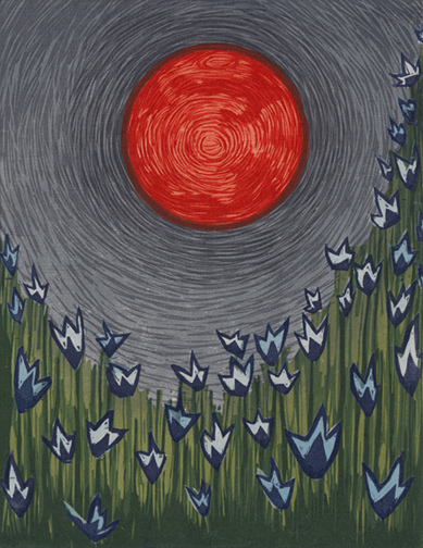 Mars with Flowers