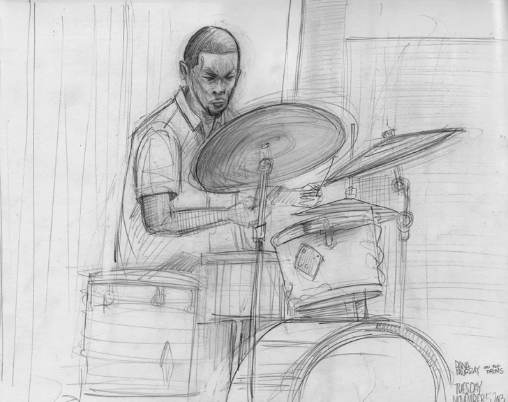 Dana Murray on the drums