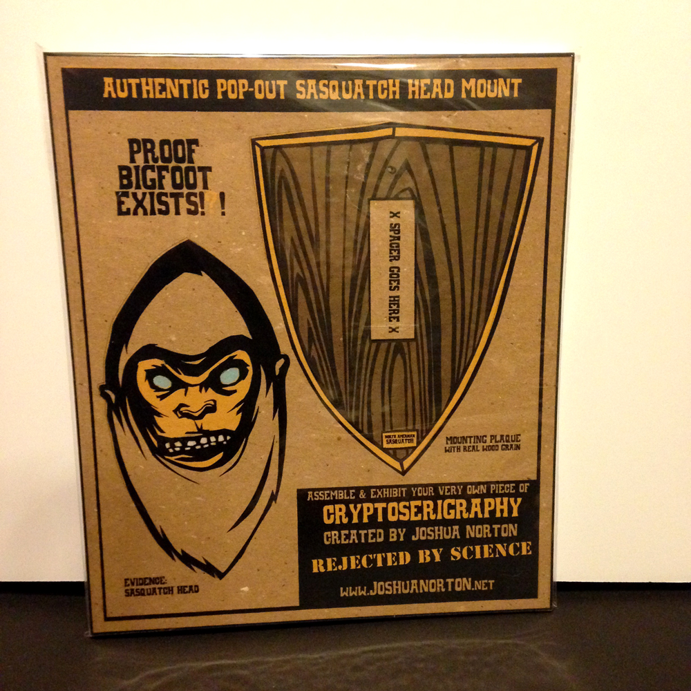 Authentic pop out Sasquatch head mount