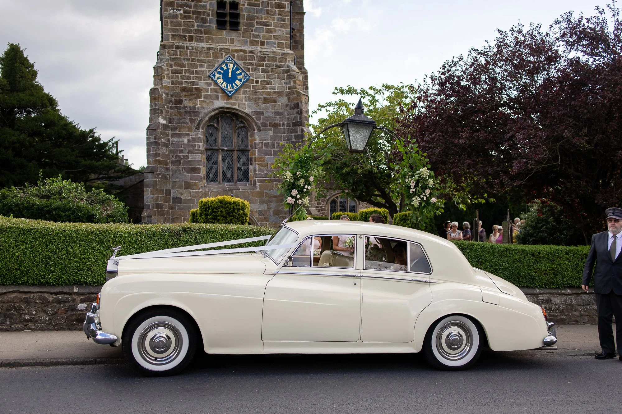 car outside church