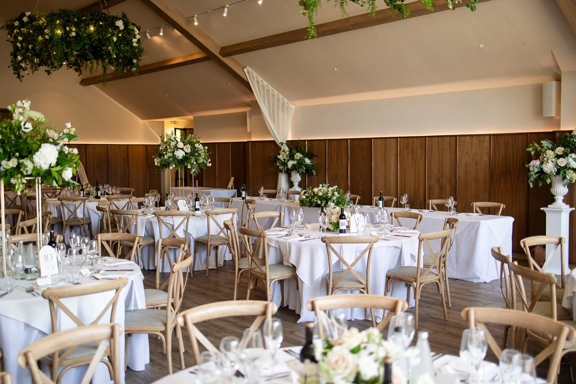 garden room set up for wedding
