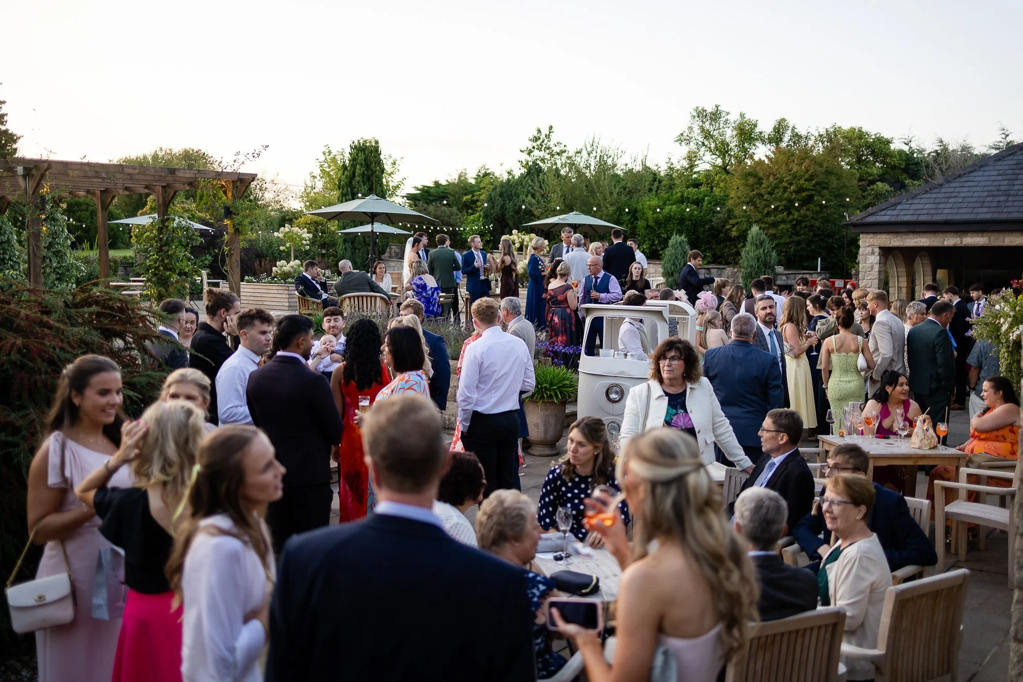 evening reception guests