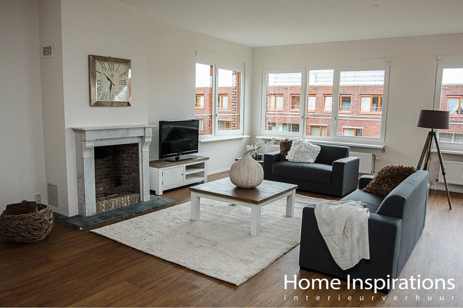 Woonkamer modern ingericht appartement