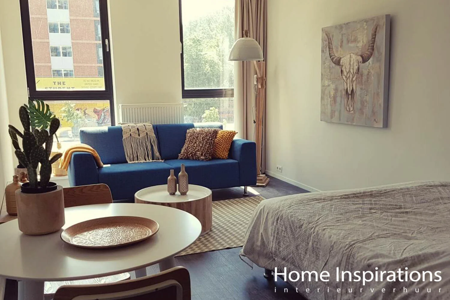 Retro/Urban inrichting klein appartement