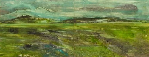 With or Without You 11 , monotype 26 x 56"
