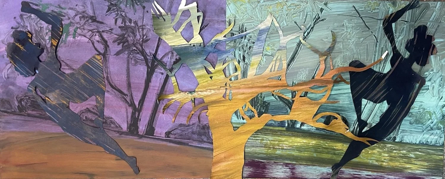 In the Garden 21. Collage. 16 × 42”
