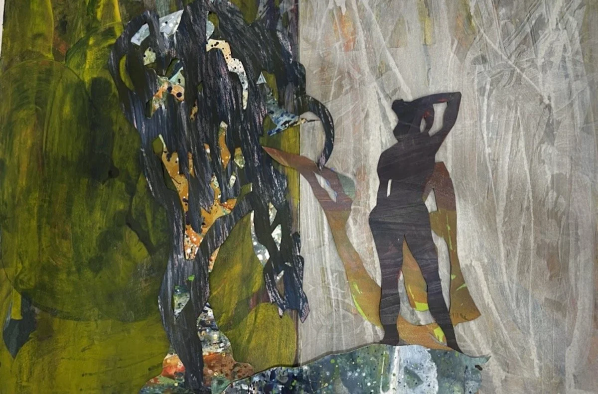 In the Garden 29.. Collage. 19.5 × 29.5”