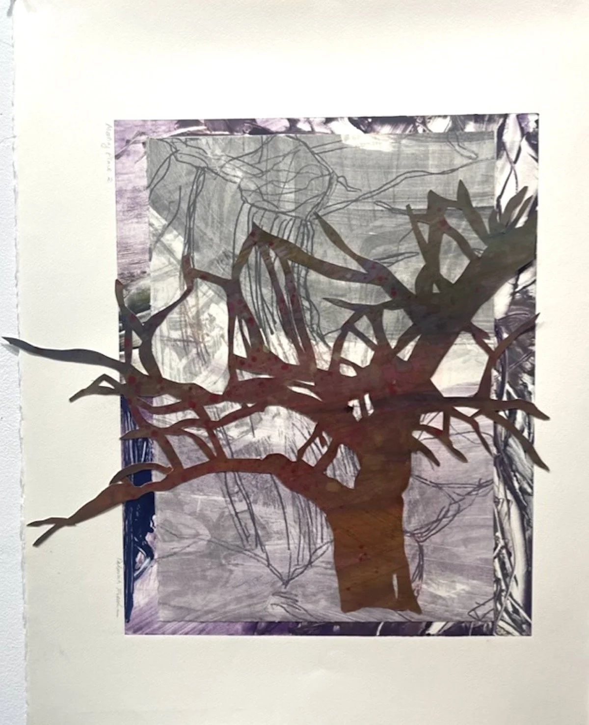 In the Garden 34. Collage. 30×22”