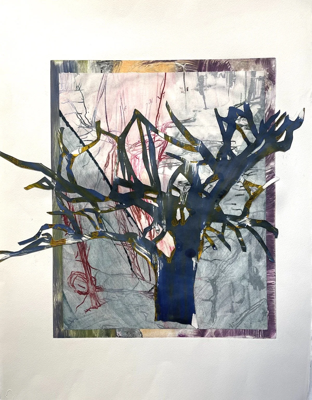 In the Garden 27. Collage. 30 × 22”