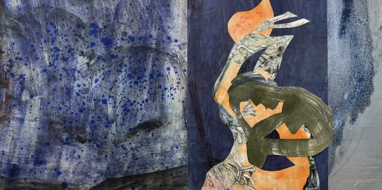 In the Garden 37. Collage. 18 × 38”.
