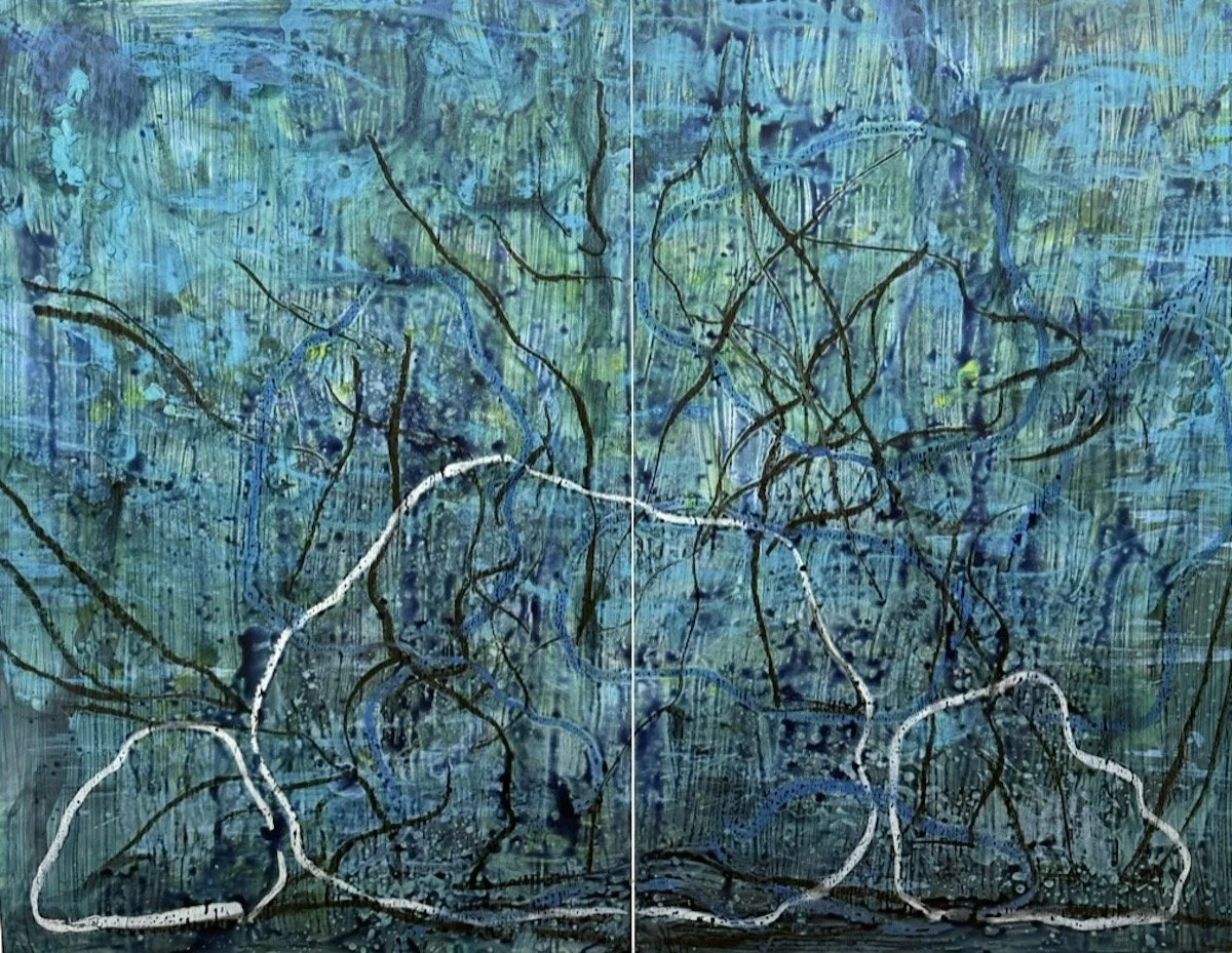  The Illusion of Grace. #1. Acrylic on Yupo. 40 × 52” 