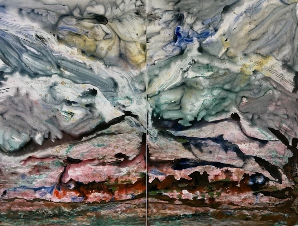  The Illusion of Grace. #7. Acrylic on Yupo. 40 × 52” 