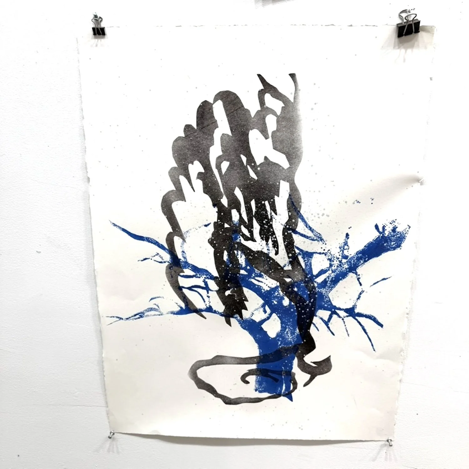  The Illusion of Grace. #9. Monoprint and Paint. 30 × 22” 