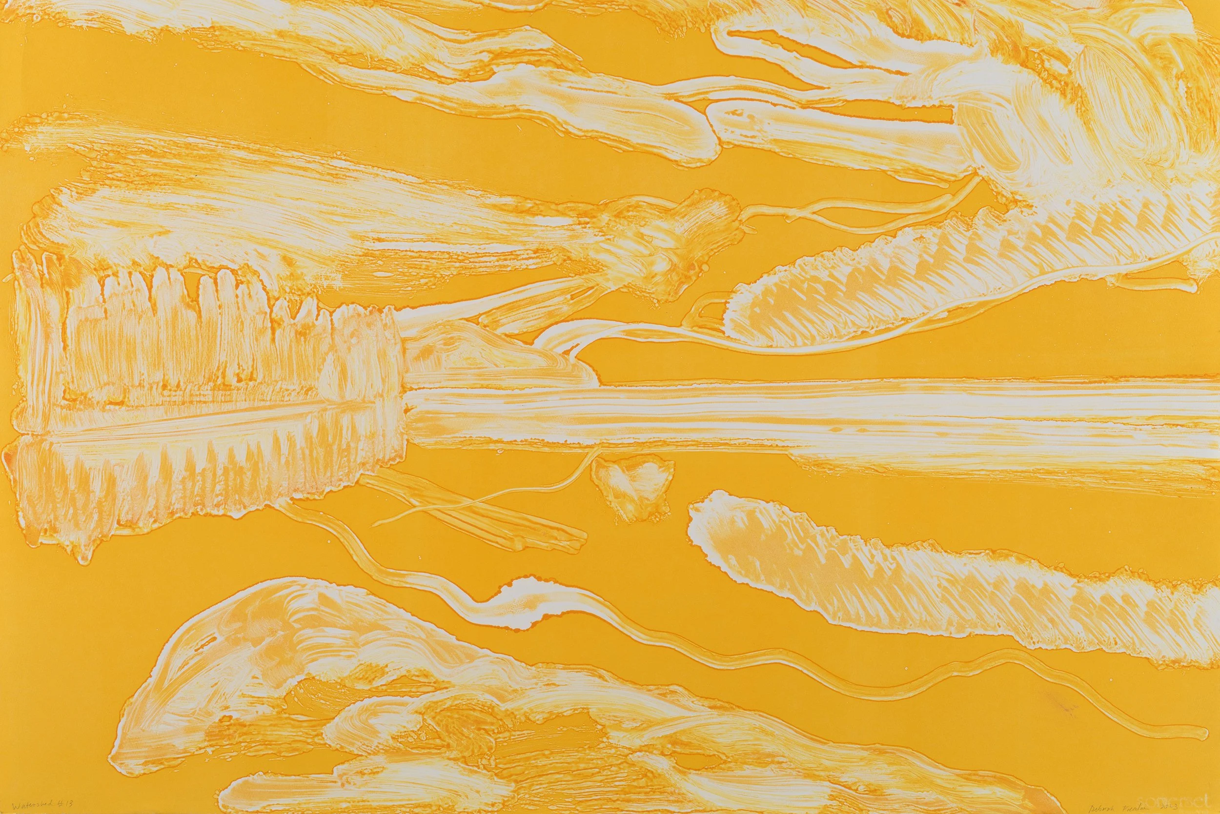  Watershed #13. Monoprint. paper and image size 28 × 42” 