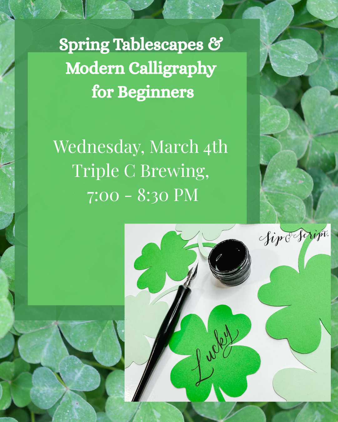 Sip and Script - Modern Calligraphy for Beginners 