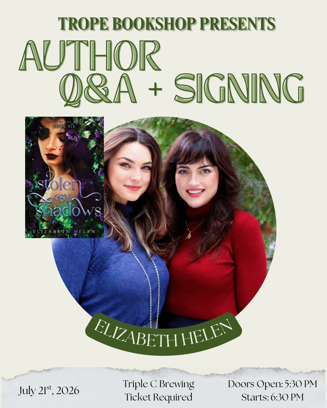 Elizabeth Helen Book Release Event