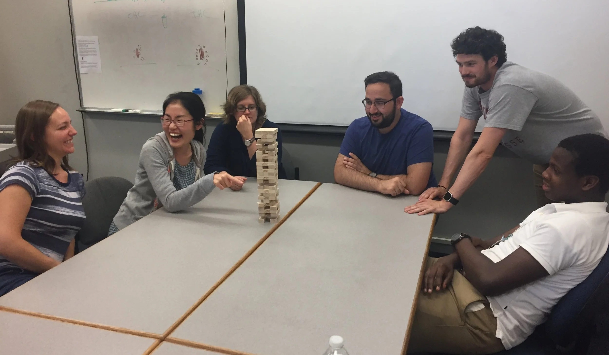 2017 (from left: Kat Schrode, Ye-Hyun Kim, Amanda Lauer, Hamad Javaid, James Engel, Omo Odedoyin)
