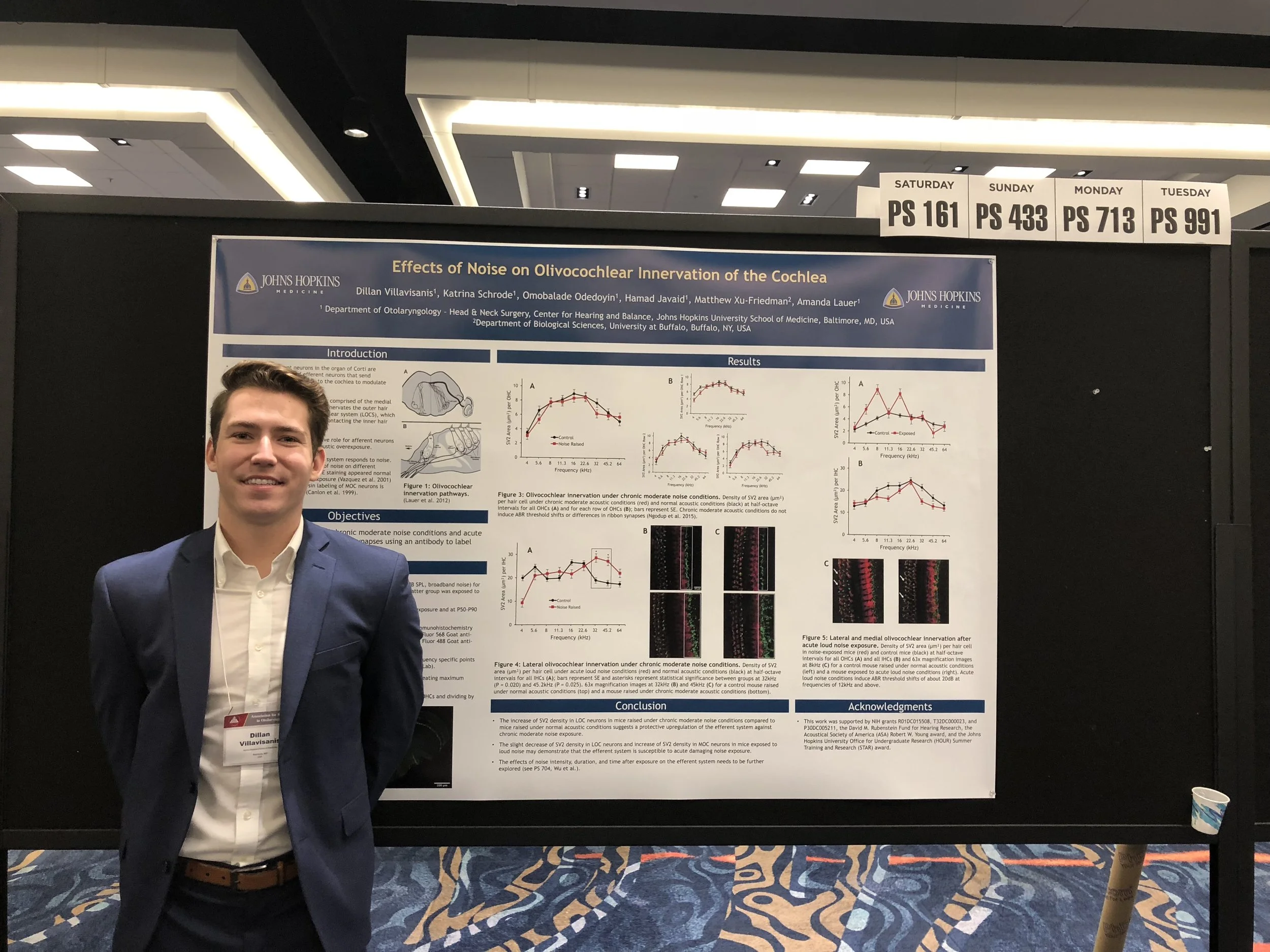 Dillan presents his poster