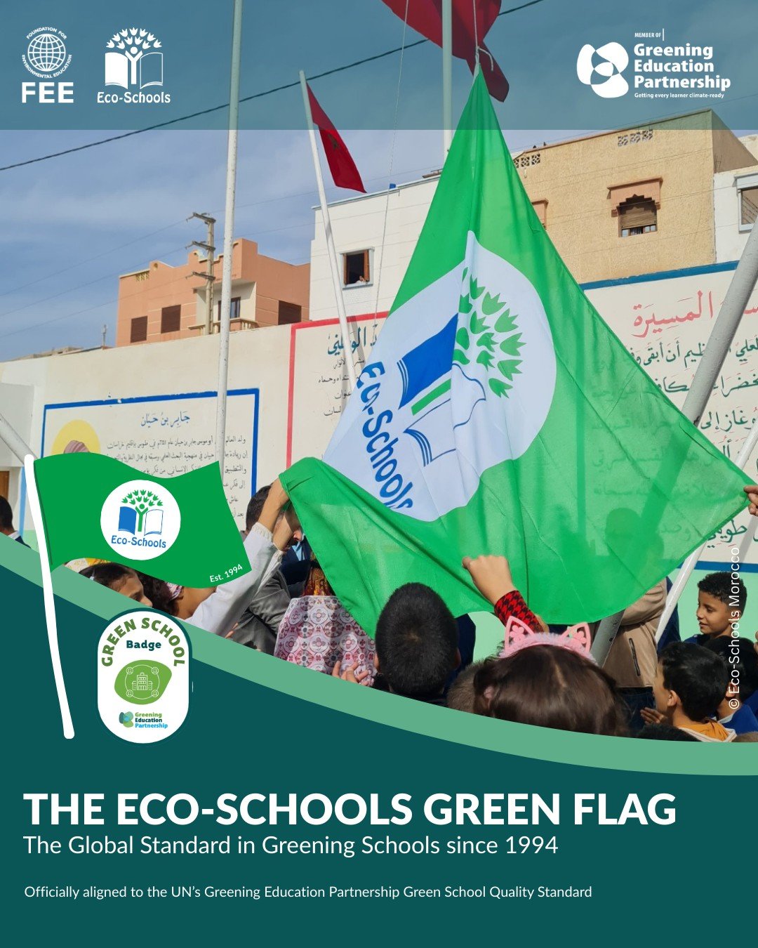 🌐 Lead change. Earn recognition. Join a global movement.

🟩 The @ecoschoolsint Green Flag is more than a badge; it&rsquo;s an internationally recognised symbol of whole-school commitment to sustainability and student-led action.

👉 Through the Gre