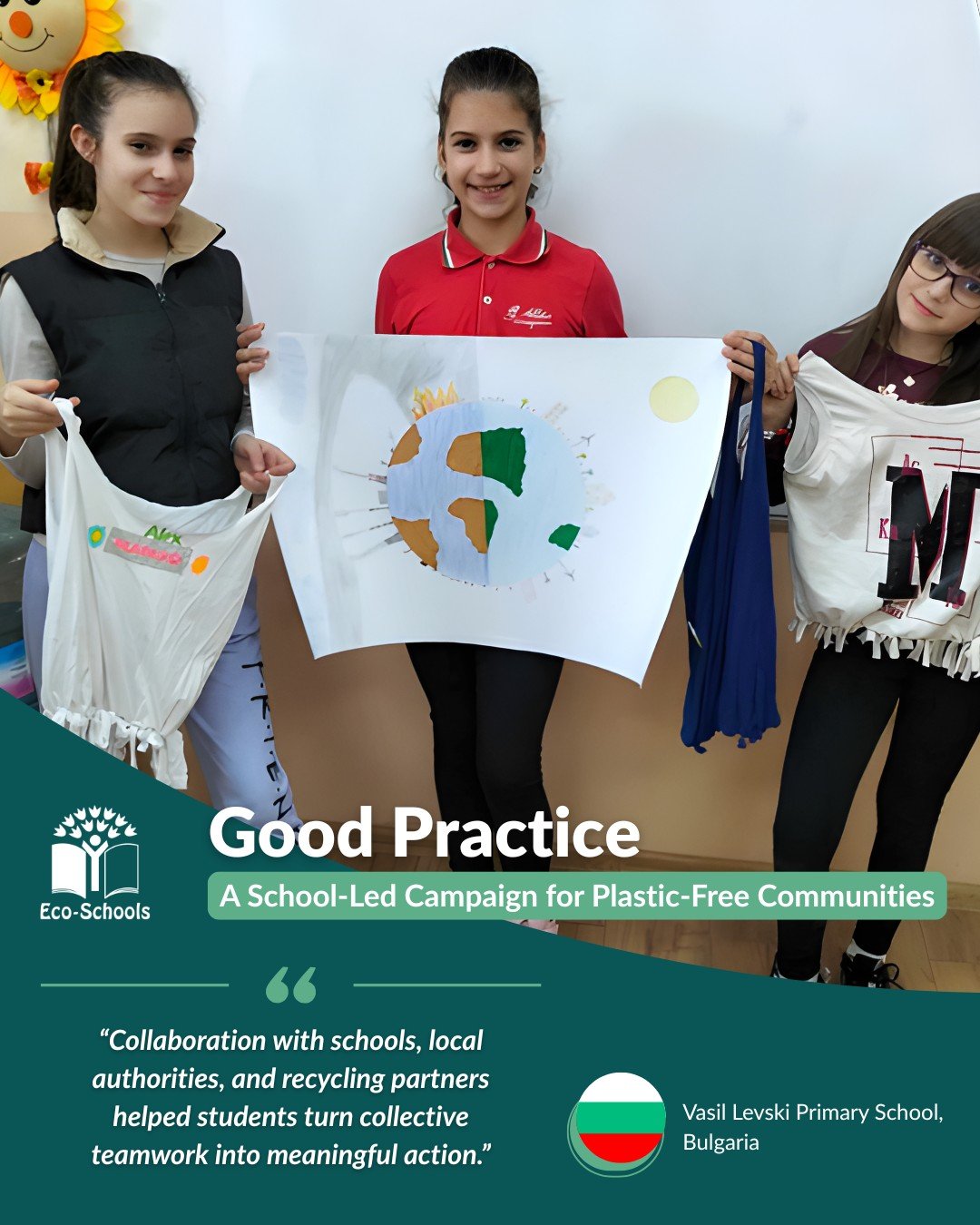 Turning Plastic Waste into Community Impact ♻️

A wonderful example of integrating the Eco-Schools Seven-Steps Framework, from sustainability audit to measuring impact, took place in @eco_schools.bulgaria. At Vasil Levski Primary School, students con