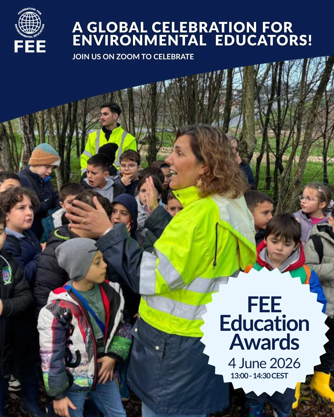 Across classrooms, campuses, forests, coastlines, and communities, educators in the FEE network are inspiring and enabling young people to build a more sustainable future. 🌐
Please join us at this year&rsquo;s online FEE Education Awards Ceremony a