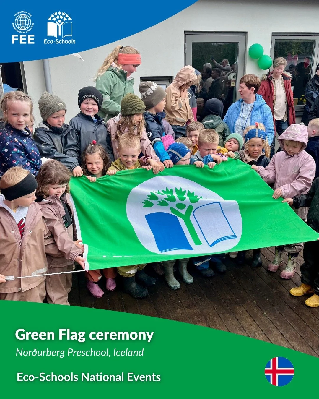 Environmental action is flourishing at Nor&eth;urberg Preschool in Iceland, which has recently received its 11th Eco-Schools Flag! As a pioneer of Eco-Schools at preschool level in Iceland, the school has made sustainability a natural part of everyda