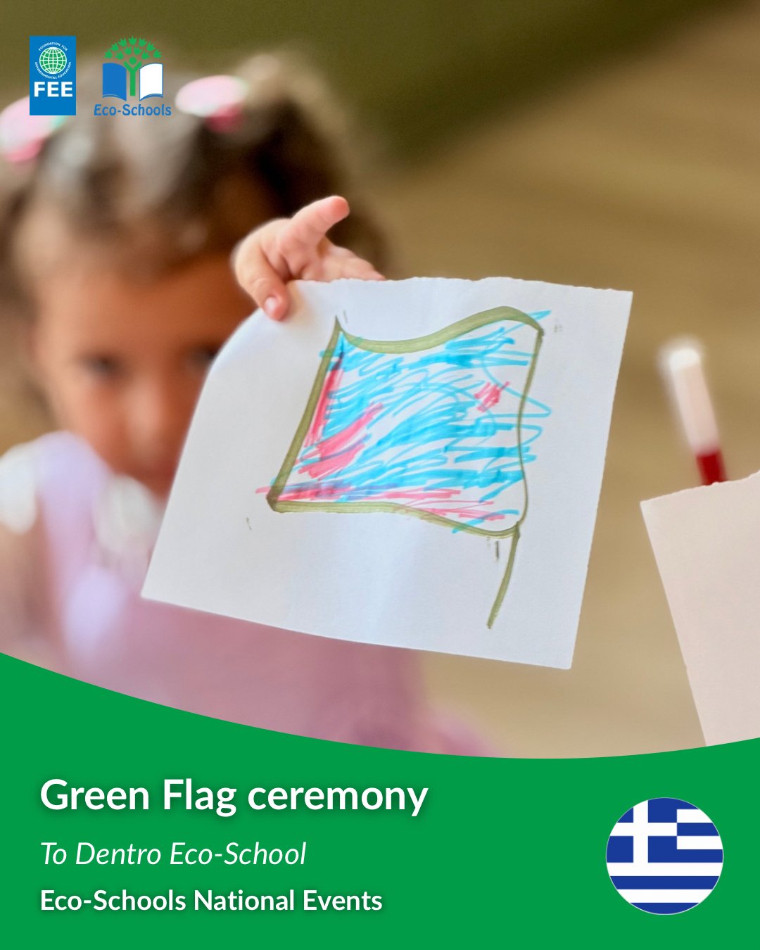 A new Green Flag is flying in Greece! 

@to_dentro_ecoschool has been recognised for its commitment to Education for Sustainable Development.
Behind the flag is a whole-school, collective effort: learners, teachers and parents working together to mak
