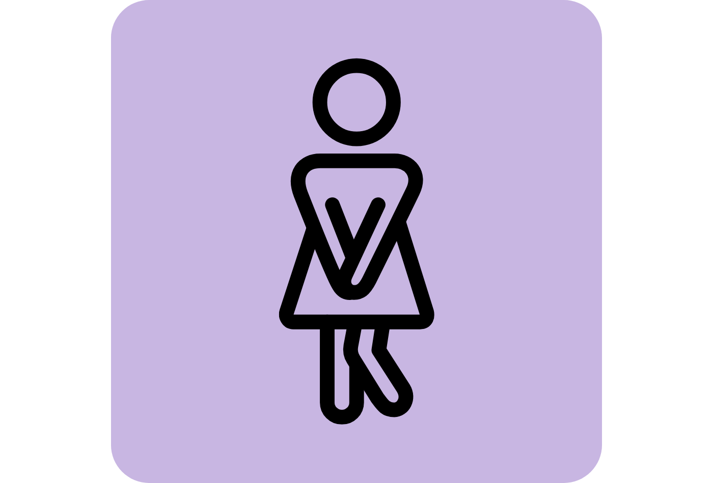 icon of a woman needing the toilet - sick of doing kegels and getting nowhere - try belly breathing exercises